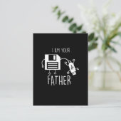 USBおもしろいへのフロッピーディスク私はあなたの父 ポストカード (スタンド正面)