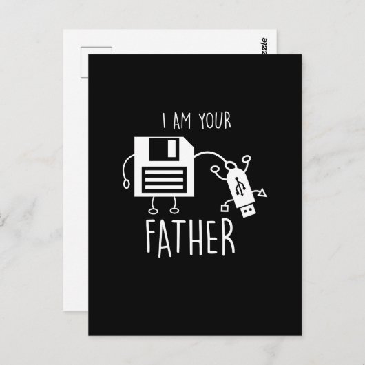 USBおもしろいへのフロッピーディスク私はあなたの父 ポストカード (正面/裏面)