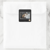 USBで猫を見る スクエアシール (バッグ)