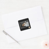 USBで猫を見る スクエアシール (封筒)