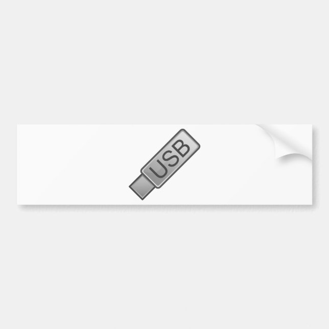 USBの棒 バンパーステッカー (正面)