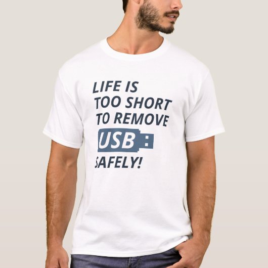 USBを安全に取り外す Tシャツ (正面)