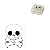 USBイラストレーションアートスタンプ付きコンピュータスカル ラバースタンプ (押印)