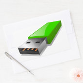 USBフラッシュドライブのシール 長方形シール