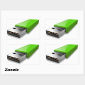 USBフラッシュドライブのシール 長方形シール (シート)