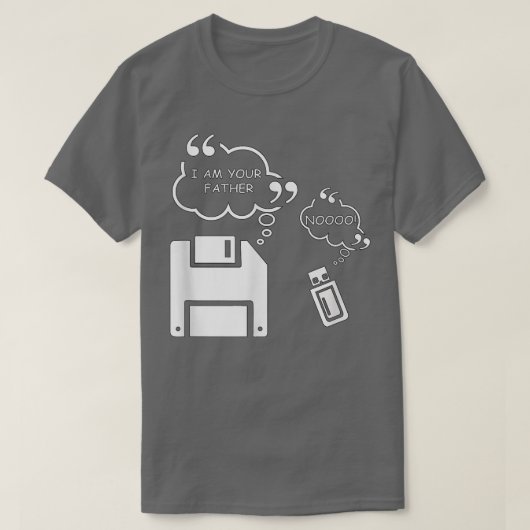 USBフロッピーディスク私はあなたの父コンピュータTech U Tシャツ (デザイン正面)