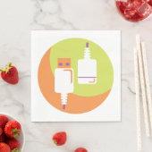 USBプラグアイコン スタンダードランチョンナプキン (インサイチュ)