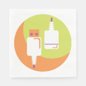 USBプラグアイコン スタンダードランチョンナプキン (正面)