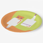 USBプラグアイコン ペーパープレート (アングル)