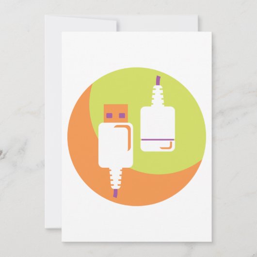 USBプラグアイコン 招待状 (正面)