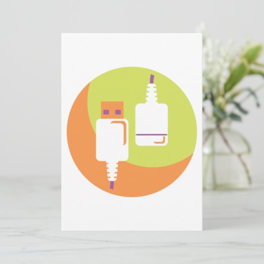 USBプラグアイコン 招待状 (スタンド正面)
