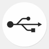 USBロゴ ラウンドシール (正面)