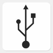 USB記号 スクエアシール (正面)
