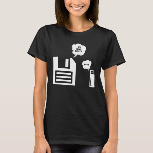 USB Floppy Disk  I Am Your Father Geek Nerd Tシャツ (正面)