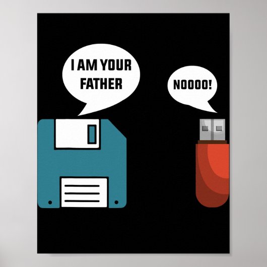 USB I am Your FATHERコンピュータおもしろいギークおたく ポスター (正面)