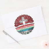 Usbekistan Usbekisch Schweizer Schweiz Baum Wurzel ラウンドシール (封筒)