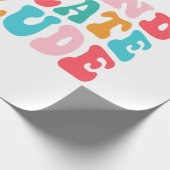 USCカーブブロックロゴと（鳥）ショウジョウコウカンチョウ金ゴールドトロイの木馬18 ラッピングペーパー (角)