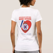 USCGのお母さんの部のカジュアルなスコップ Tシャツ (裏面)