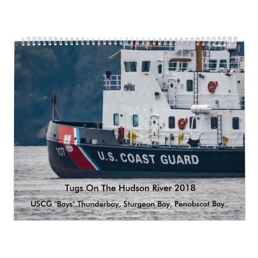 USCGは"ハドソン川2018年でほえます" カレンダー (カバー)