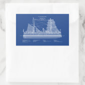 USCGカッターイタスカ – ABD 長方形シール (バッグ)