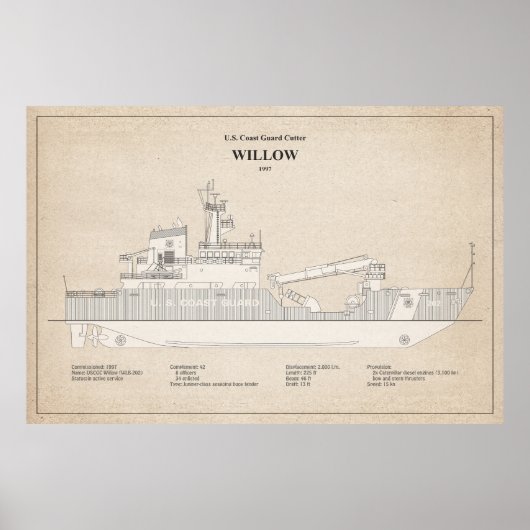 USCGカッターウィローwlb-202 - SBD ポスター (正面)