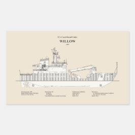 USCGカッターウィローWLB-202 - SBD 長方形シール