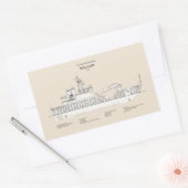 USCGカッターウィローwlb-202 - SBD 長方形シール (封筒)