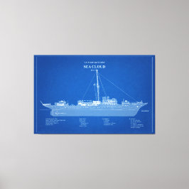 USCGカッターシークラウドwpg-284 - ABD キャンバスプリント