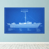 USCGカッターシークラウドwpg-284 - ABD キャンバスプリント (インサイチュ (ウッドフロア))