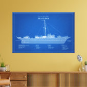 USCGカッターシークラウドwpg-284 - ABD キャンバスプリント (インサイチュ (リビング))