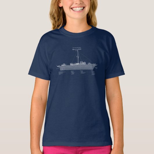 USCGカッターシークラウドwpg-284 - ABD Tシャツ (正面)