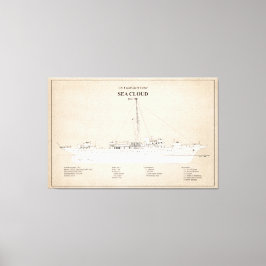 USCGカッターシークラウドwpg-284 - SBD キャンバスプリント