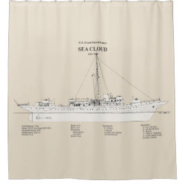 USCGカッターシークラウドwpg-284 - SBD シャワーカーテン
