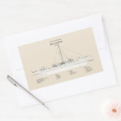 USCGカッターシークラウドwpg-284 - SBD 長方形シール (封筒)