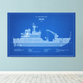 USCGカッタースパーwlb-206 - ABD キャンバスプリント (インサイチュ (ウッドフロア))