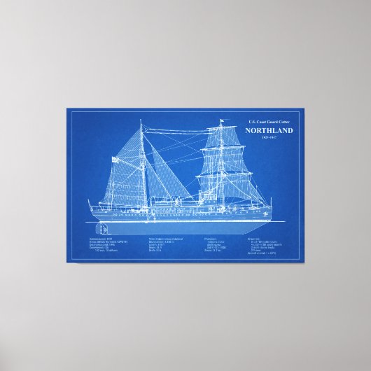 USCGカッターノースランドwpg-49 - ABD キャンバスプリント (正面)