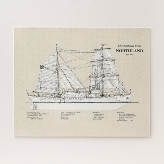 USCGカッターノースランドwpg-49 - SBD ジグソーパズル (横)