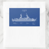 USCGカッターハミルトンホエック–715 - ABD 長方形シール (バッグ)