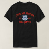 USCGコーストガードエアステーション(CGAS)クリアウォータープル Tシャツ (デザイン正面)