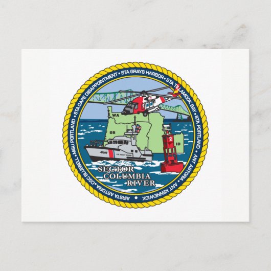 USCGステーションコロンビアリバー ポストカード (正面)