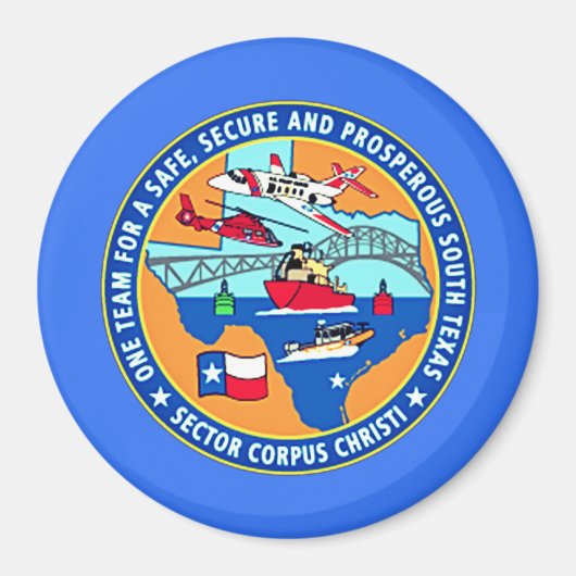 USCGステーションコーパスクリスティテキサス州 マグネット (正面)