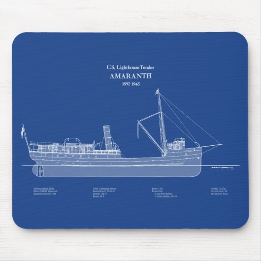 USCGライトハウステンダーアマランス – ABD マウスパッド (正面)