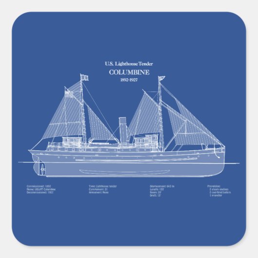 USCGライトハウステンダーオダマキ（植物）- ABD スクエアシール (正面)