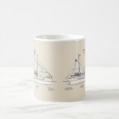 USCGライトハウステンダーオダマキ(植物)- SBD コーヒーマグカップ (中央)