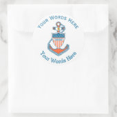 USCG退職した副司令官カスタムいかり ラウンドシール (バッグ)