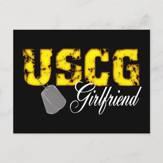 uscg99の彼女黒 ポストカード (正面)