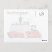 USCG アイスブレーカー ヘイリー、アルaskaのボーフォート海 ポストカード (裏面)