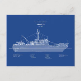 USCG カッター ストーリス wmec-38 – ABD ポストカード