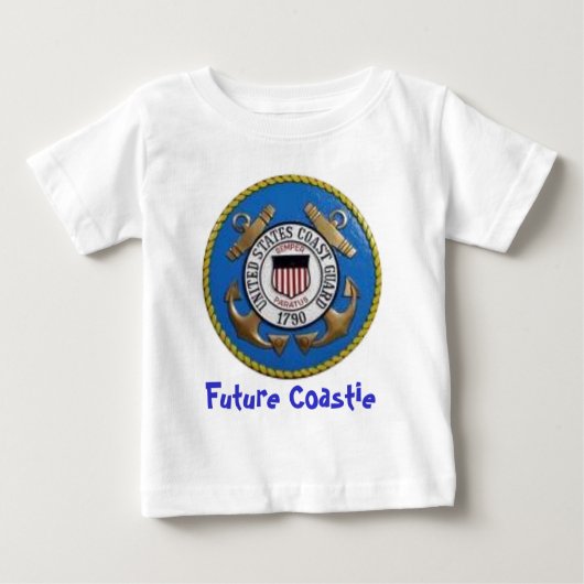 uscg、未来のCoastie ベビーTシャツ (正面)