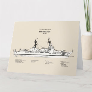 USCG Cutter Hamilton whec-715 - SBD サンキューカード